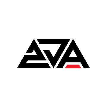 ZJA triangle letter logo design with triangle shape. ZJA triangle logo design monogram. ZJA triangle vector logo template with red color. ZJA triangular logo Simple, Elegant, and Luxurious Logo...