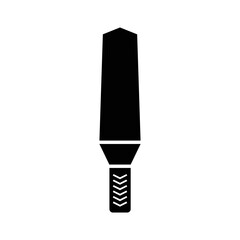 Metal detector icon, full black. Suitable for website, content design, poster, banner, or video editing needs