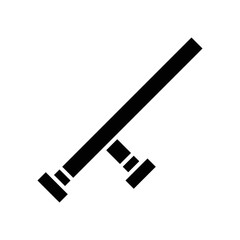 Baton icon, full black. Suitable for website, content design, poster, banner, or video editing needs