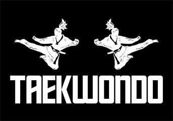 taekwondo vector design illustrator for pringting product