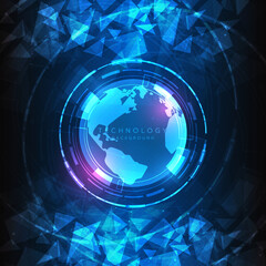 Hi-tech digital technology futuristic circuit digital. Abstract futuristic design. artificial intelligence. Modern futuristic design. Global network connection technology. vector illustration.