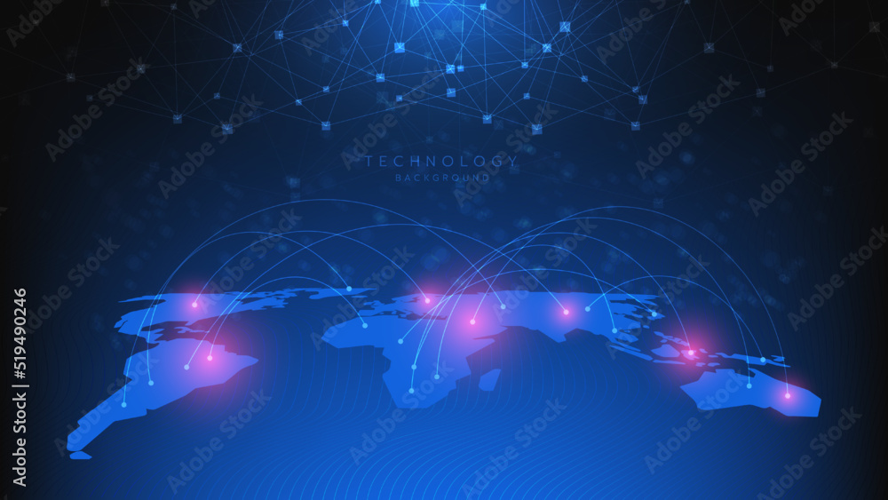 Poster hi-tech digital technology futuristic circuit digital. abstract futuristic design. artificial intell