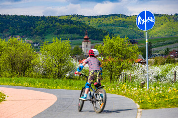 Ścieżka rowerowa Velo Dunajec w Łącku.