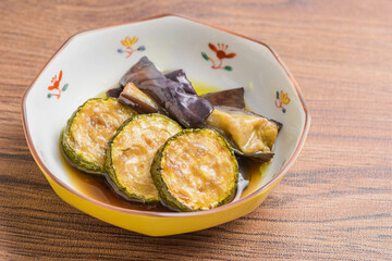 茄子とズッキーニの揚げだし