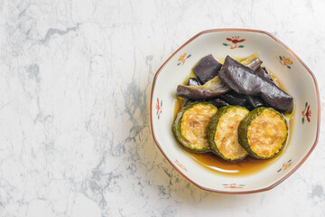 茄子とズッキーニの揚げだし