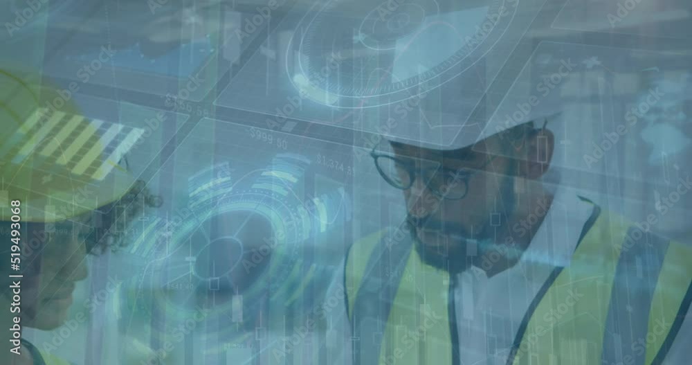 Poster animation of scope scanning with data processing over diverse workers