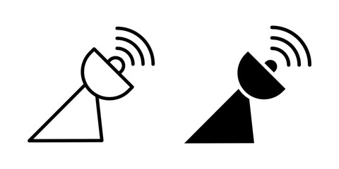 Satellite icon.  broadcast sign. vector illustration