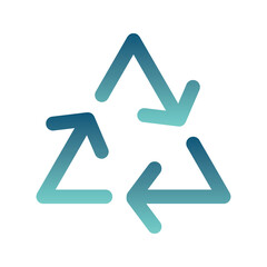recycle logo gradient design template icon element
