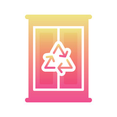 recycle furniture logo gradient design template icon element