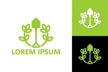 Gardening logo template design vector