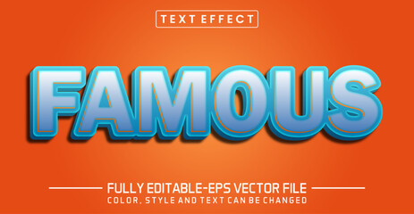 Famous font Text effect editable
