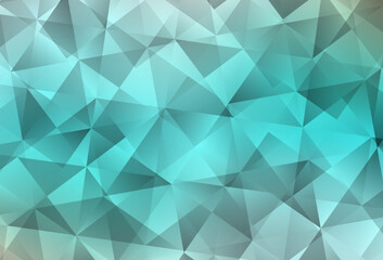 Light Green vector abstract mosaic backdrop.