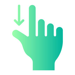 swipe down gradient icon