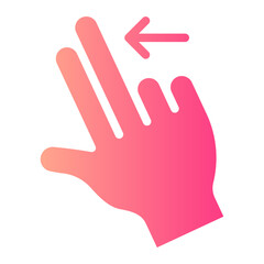 swipe left gradient icon