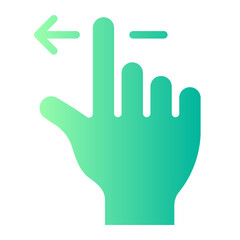 swipe left gradient icon