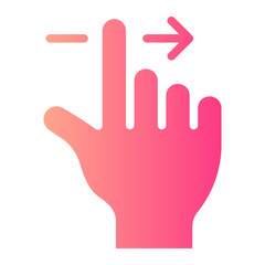 swipe right gradient icon