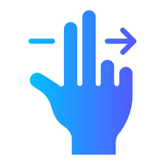 swipe right gradient icon