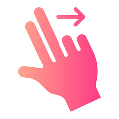 swipe right gradient icon