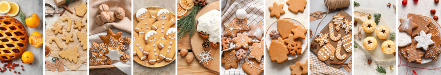Set of beautiful Christmas desserts, top view © Pixel-Shot