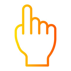 hand pointer gradient icon
