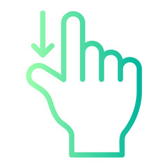 swipe down gradient icon