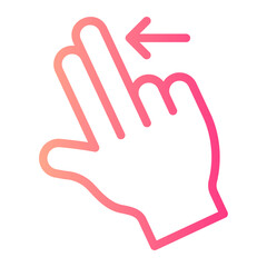 swipe left gradient icon