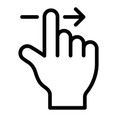 swipe right line icon