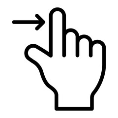 swipe right line icon