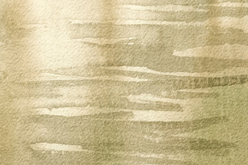 Abstract art background light beige and brown colors. Watercolor painting on canvas with soft sand gradient.