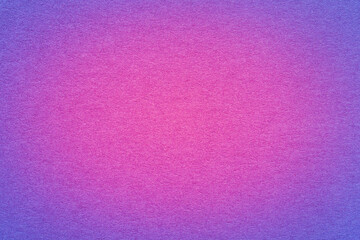 Texture of old dark blue and purple paper background, with holographic gradient frame, macro. Magenta craft cardboard