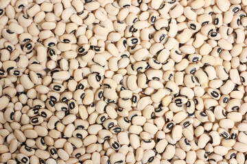 Pile of Black Eyed Peas on Table Close up