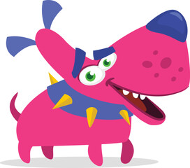 Cute cartoon  funny dog. Vector illustration