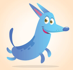 Cute cartoon  funny dog. Vector illustration