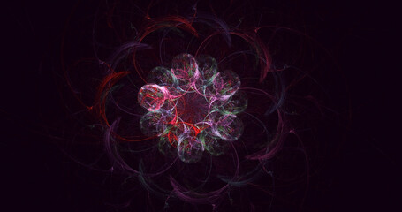 3D rendering abstract circle light background