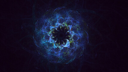3D rendering abstract circle light background