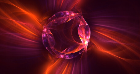 3D rendering abstract circle light background