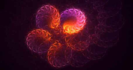 Obraz premium 3D rendering abstract multicolor fractal light background