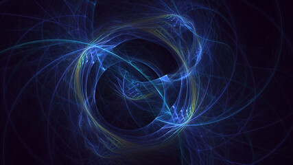 3D rendering abstract multicolor technology fractal light background