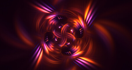 3D rendering abstract circle light background