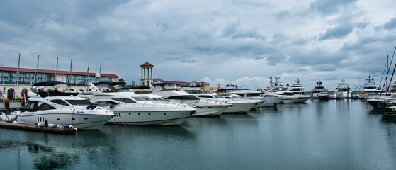 yachts in marina