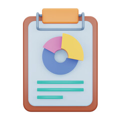 Chart report 3d rendering isometric icon.