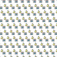 seamless pattern with marketing and notification