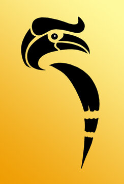 recommend clip art: hornbill silhoutte illustration