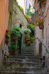 street in the old town of island country