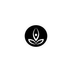 meditation yoga icon vector illustration