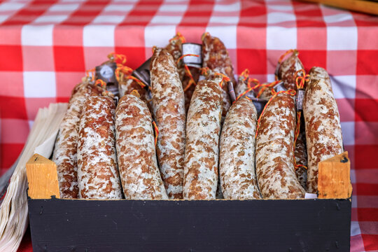 Artisanal Sausage At Cours Saleya Market In The Old Town Nice, France