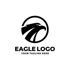 Eagle simple flat logo vector