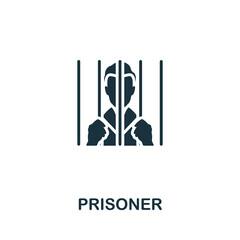 Prisoner icon. Monochrome simple line Protest icon for templates, web design and infographics