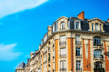 Fototapeta premium Antique building view in Reims, France