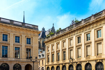 Naklejka premium Street view of Reims in France